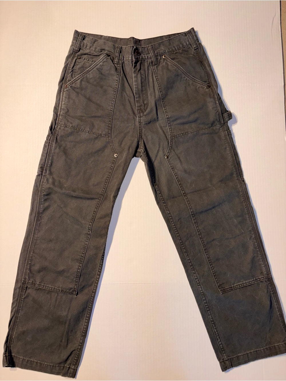 Vtg Okonkwo United Garment Workers Black Double Knee Carpenter Workwear Pants
